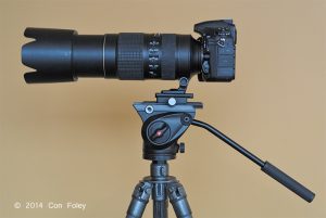With DLSR & Lens using Arca-Swiss mounting
